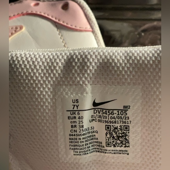 Nike Court Borough Low Recraft Big Kids Sneakers YOUTH 7Y WOMENS 8.5 PINK/WHITE - Picture 12 of 12